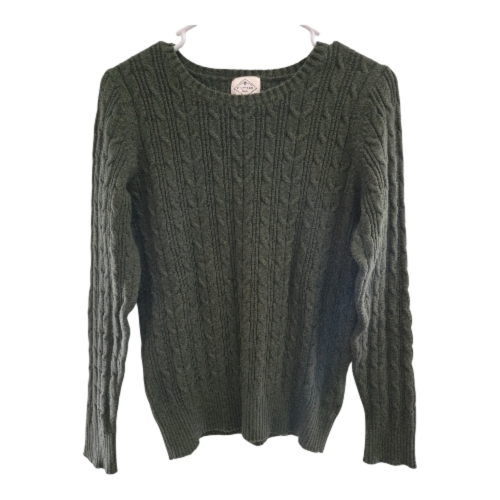 St. John's Bay Forest Cable Knit Sweater SZ M